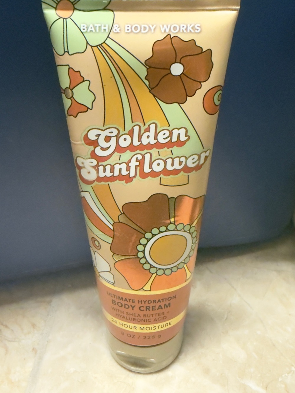 Bath & Body Works Golden Sunflower Body Cream - Gold, Orange, Cream